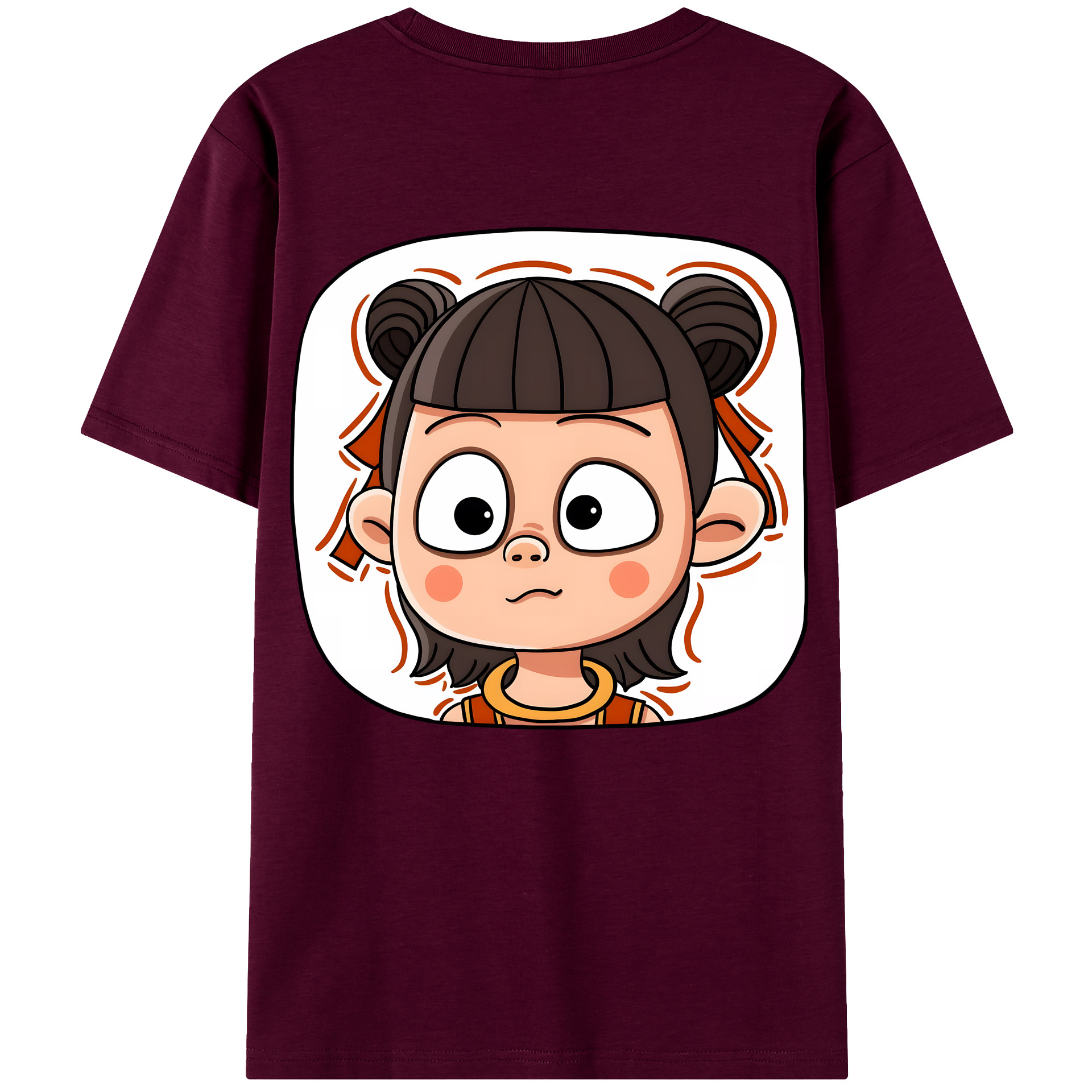 （画像用） Ne Zha 2 ナタ 魔童の大暴れ レディース半袖Tシャツ(バックプリント)
